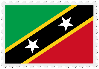 Stamp St Kitts Nevis Flag
