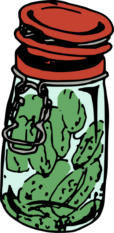 pickles glass jar