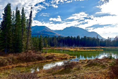 Surreal Lake Landscape